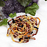 Amber beads for children satin multicolor with hazelnut wood