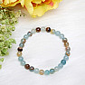 Aragonite blue bead bracelet