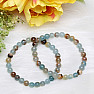 Aragonite blue bead bracelet