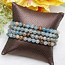Aragonite blue bead bracelet