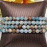 Aragonite blue bead bracelet
