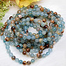 Aragonite blue bead bracelet