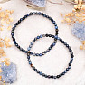 Dumortierite bead bracelet 4 mm