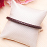 Men's brown leather bracelet with a gold-colored buckle