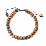 Tiger's eye rondelka bracelet tightening