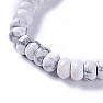 Howlit white rondelki bracelet