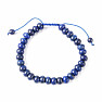 Lapis lazuli rondelki pull bracelet