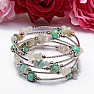 Moonstone, amazonite and tyrknite fashion five-row bracelet