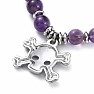 Amethyst bracelet with skull