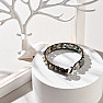 Agate grey-black braided bracelet