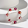 Children's bracelet Aqua aura glass hearts MIX colors