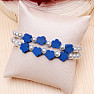 Mother and daughter glass bead bracelets with flowers