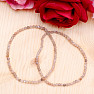 Moonstone white bracelet cut beads 3 mm