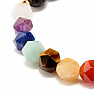 Lava stone bracelet with semi-precious stones