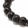 Lava stone bracelet with semi-precious stones