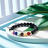 Lava stone bracelet with semi-precious stones