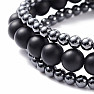 Set of three trendy Black Queen bracelets