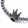 Set of three trendy Black Queen bracelets