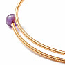 Amethyst and white pearl bracelet brass