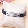 Men's bracelet Oval synthetic leather blue