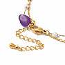 Stainless steel anklet Amethyst