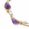 Stainless steel anklet Amethyst