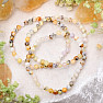 Yellow opal bead bracelet 4 mm