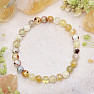 Yellow opal bead bracelet 6 mm
