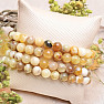 Yellow opal bead bracelet 8 mm