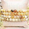 Yellow opal bead bracelet 8 mm