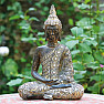Buddha meditating Thai statue in gray robe 33 cm