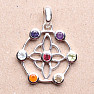 Chakra pendant with semi-precious stones, silver Ag 925, limited collection 83872