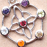 Chakra pendant with semi-precious stones, silver Ag 925, limited collection 83872