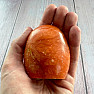 Calcite orange polished large freeform Madagascar 12