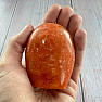 Calcite orange polished large freeform Madagascar 17