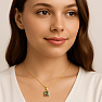 Gold-plated silver pendant with Ethiopian opal CB-P707G-EO