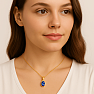 Gold-plated silver pendant with blue kyanite CB-P709G-K