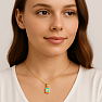 Gold-plated silver pendant with Ethiopian opal CB-P716G-EO