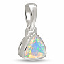 Silver pendant with Ethiopian opal
