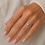 Silver ring with green amethyst