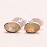 Ethiopian opal cut earrings stones silver Ag 925 CB-S612-EOF