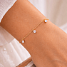 33919 Silver bracelet with zircons, gold-plated, 18 cm
