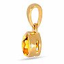 Silver pendant with cut citrine CB-P708G-C