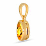 Silver pendant with cut citrine CB-P709G-C