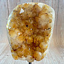 Citrine druze on a metal stand 1