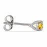 Silver earrings with cut citrines Ag 925 040418 CT