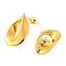 Stainless Steel Twist Teardrops Earrings