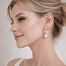 Silver earrings Bow with pearl