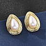 Stainless steel earrings Drops with pearl