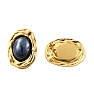 Stainless steel earrings Ovals with pearl